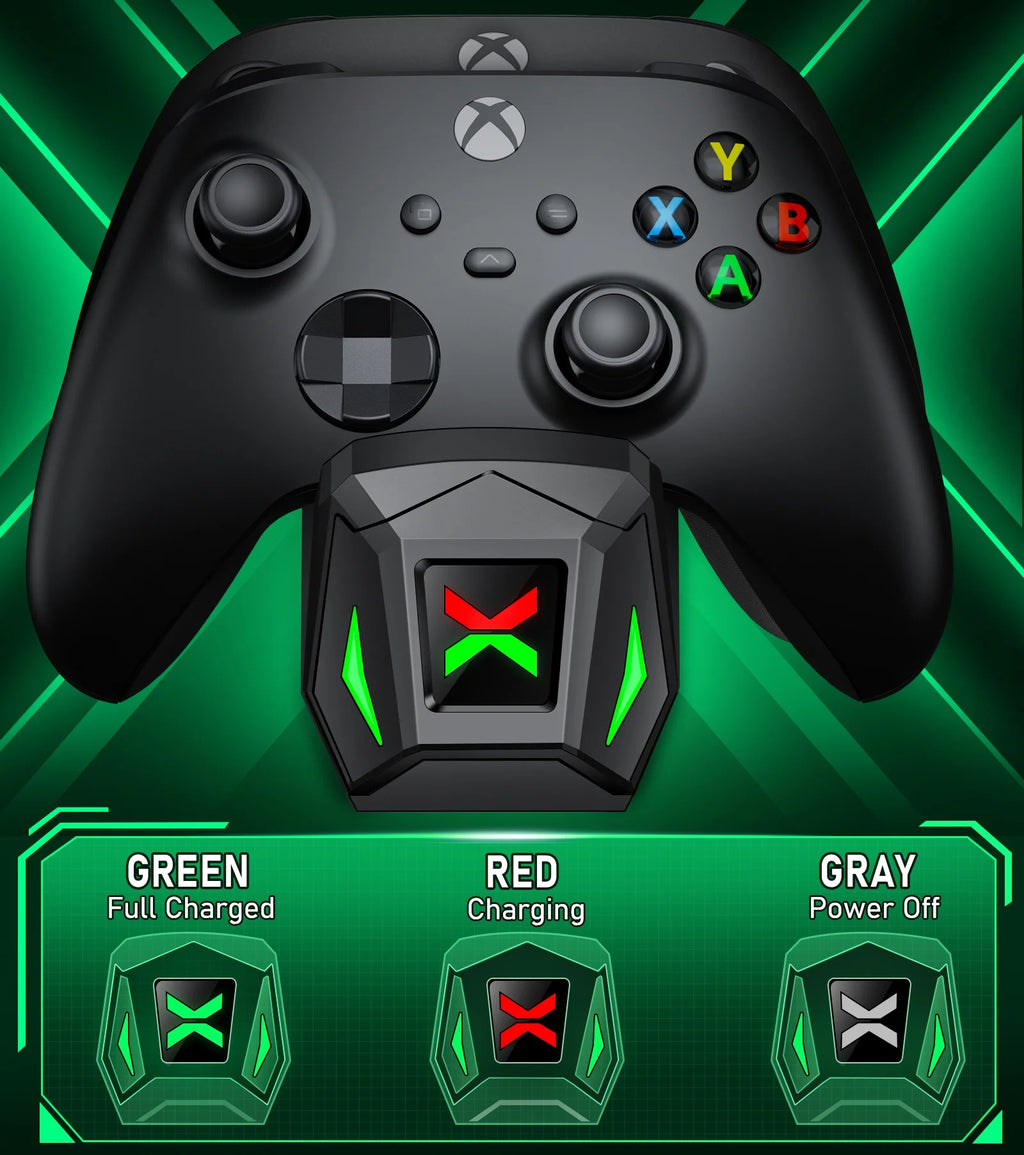 Controller Charger for Xbox, Charging Station with 2*2550Mah Controller Battery Packs for Xbox Series/One X/S/Elite