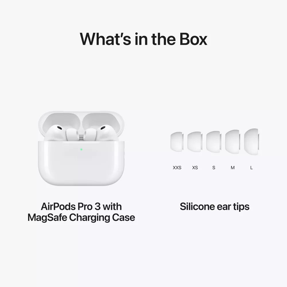 Aipods Pro 3 Wireless Earbuds with Charging Case – White